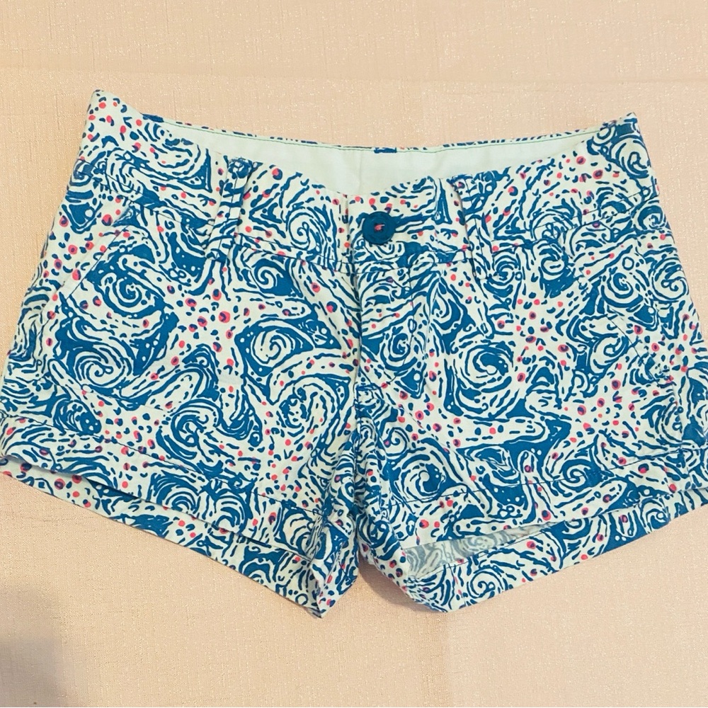 Lilly Pulitzer Blue Shorts Size 00 - Picture 2 of 4